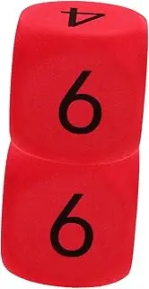 Milisten 2pcs Jumbo Eva Foam Dice for Soft Oversized Dice for Classroom Learning Party Activities and Fun Games Lightweight Easy to
