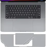 CaseBuy MacBook Pro 16 Inch Trackpad Protector for 2022 2021 MacBook Pro 16 inch A2485 M1 Pro/Max, MacBook Pro 16" Palm Rest Cover Skin, Space Grey