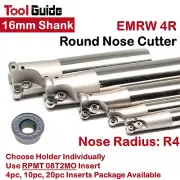 16mm EMRW 4R Round Nose Mill Cutter Straight Shank Indexable Milling Carbide CNC