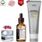 Skin Care Set, with Snail Mucin 92% Moisturizer 1.76 Oz Vitamin C Serum 1.01 oz