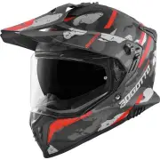 FG-601 Sniper Black Grey Orange Fiberglass Enduro Helmet