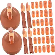 FOYTOKI 1 Set Manicure Practice Prosthetic Hand Manicure Practice Tools Hand Nail Practice Nail Training Hand Practice Kit Nail Practice Finger Simulated Nail Art Finger Chocolate Plastic