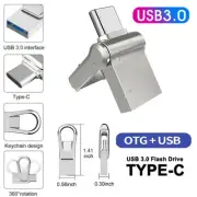 Waterproof 32GB 64GB Type-C Dual OTG USB 3.0 Flash Drive Mini Memory Stick
