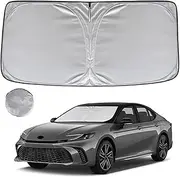 KAYZT Windshield Sun Shade for 2025 Toyota Camry Foldable Sunshade Front Window Custom Fit Car Accessories