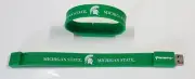 20 Michigan State Spartans USB Flash Drive Wristband Bracelets Memory 2.0 GB