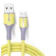 Led 3A Fast Charging Usb Micro Data Cable Android Mobile Phone Charger Yellow 1M Cables & Adapters