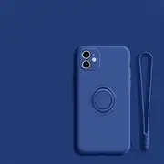 Silicone Ring Phone Holder Case for Samsung Galaxy A54 A53 A33 A73 A34 A14 A32 A52 A42 A12 A72 A13 A23 A24 A51 A71 Cover,Blue,for A34 5G
