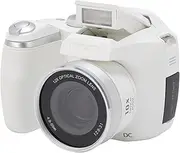 4K 60M DSLR Camera, Retro Digital Camera with LED Flash, 2.88in Ultra HD LCD Screen, CMOS, 12x Optical, 6X Digital Zoom, Compact Cameras for Photography and Video (White)