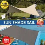HDPE Rectangle Shade Sail Waterproof 99% UV Block 420D Oxford Cloth Fabric