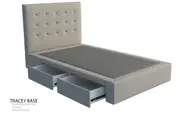 Mondo custom upholstered bed frame with choice of storage base