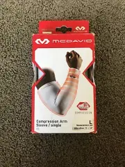 NEW McDavid 656 Compression Arm Sleeve Adult Size Large White