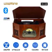 Radio, Retro Vinyl, CD, Cassette, USB/SD Player, Bluetooth Entertainment System