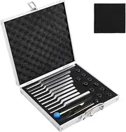 Solfeggio Tuning Forks for Healing, 10 Pcs Silver Unweighted Tuning Forks, Aluminum Alloy Material Tuning Fork Set with Exquisite Aluminum Box, Sound Healing Instruments for DNA Healing