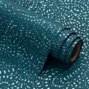 Green Wrapping Paper Roll - Mini Roll - 17 Inch X 16.5 Feet - Green with Silver