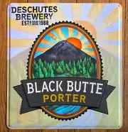 Deschutes Brewery - Black Butte Porter Metal Beer Sign Tin Tacker Bend Oregon