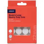 J.Burrows Hook & Loop Adhesive Dots 22mm 80PK