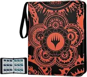 MTGPRO Trading Card Binder,9-Pocket Binder for Trading Cards Holds 720 Cards,Premium Collector Card Album for Standard Cards,Card Collection Folder for MTG,TCG,Yugioh,Game Cards (Orange)