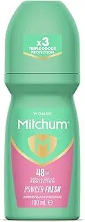 Mitchum Roll-On Anti-perspirant Powder Fresh, 3.38 Ounce