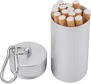 Linkidea Lightweight Pocket Cigarette Case Can, Cigarette Tubes 100s, 20 Sticks Capacity Stainless Steel Cigarette Storage Tank (Silver)