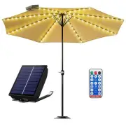 Solar Patio Umbrella Lights,8 Lighting Modes String Lights with Clip,Remote C...