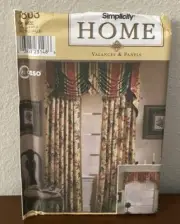 SIMPLICITY PATTERN 8803 WINDOW TREATMENTS VALANCES PANELS UNCUT