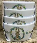 Beatrix Potter Peter Rabbit Easter MELAMINE Appetizer Bowls Set 4