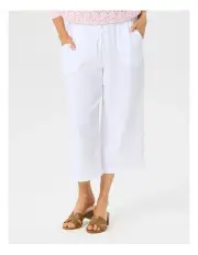 [Fella Hamilton] Bubble Crop Wide Leg Pant in White