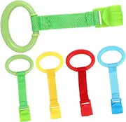 SUPVOX Infant Bed Pull Ring 5pcs Baby Walking Assist Tools Crib Grab Ring Compact Lightweight Enhance Baby's Coordination