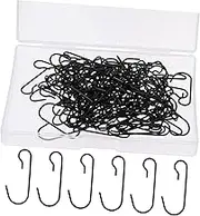 OFFSCH 120pcs Christmas Tree Hook Ceiling Christmas Stocking Hanger Christmas Tree Topper Ornaments Christmas Ball Hooks Christmas Stockings Decorations Xmas Decors Hooks Black Metal