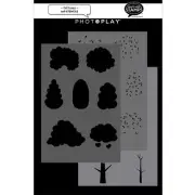 Fall Trees 6x9 Layering Stencil Set 3 Piece