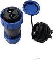 HangTon TY28 2 Pin 45Amp Solder-Free Aviation Waterproof Quick-Disconnect Connector Male Female Cable Plug Socket Screw-Crimp for Power Device, Panel Mount