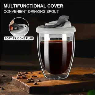 GIANXI 350ml/450ml Double Glass Cup Transparent Tea Coffee M