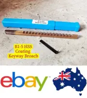 5mm B Coating Push Type Keyway Broach Cutter Metric Size HSS Cutting Tool