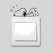 Cute Home Snoopy in a Nap Beautiful Pattern Light Switch/Socket Sticker Switch/Socket Decoration Vinyl Decor Decals Switch/Socket Art