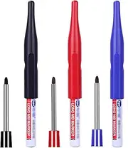 9PCS Marker Pens 30mm Carpenter Pen Multi-Purpose Deep Hole Marker Pens for Woodworking