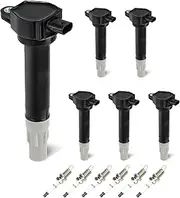 lacarier Set of 6 Ignition Coils Pack 6 Iridum Spark Plugs Compatible with 2006-2010 Chrysler 300 Dodge Charger, 2007-2008 Pacifica, 2006-2008 Dodge Magnum, 2007-2011 Nitro Replace UF502