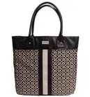 NEW Tommy Hilfiger Women's Black White Logo Large Tote Bag Shopper Handbag Purse