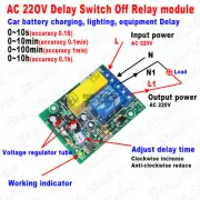 AC 220V~240V 230V Delay Timing Timer Relay Switch Time Delay Turn ON/OFF Module