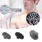 2 in 1 Silicone Body Brush Shower Scrubber Wash Exfoliator Brush Scalp Massager