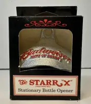 Budweiser Beer Starr X Stationary Bottle Opener New Old Stock