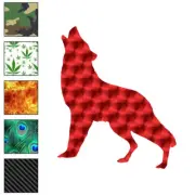 Wolf Dog Howl, Vinyl Decal Sticker, 40 Patterns & 3 Sizes, #6159