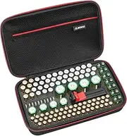 RLSOCO Battery Organizer Storage Case - Holds 120+ Batteries: AA, AAA, C, D, 9V & More - Black