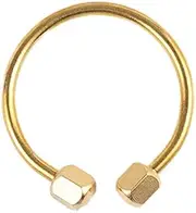[Generic] 2 Pcs Brass Keychain Circular Shape Screw Lock Clip Key Ring Key Holder for Men and Women