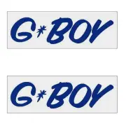 G-BOY Script - BLUE Horizontal decal pair - old school bmx