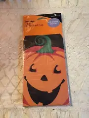 Vintage 18 Pack Halloween Jack-O-Lantern Paper Treat Bags With Stickers NOS