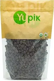 Yupik Organic Dark Chocolate Chips, 70% Cacao, 2.2 lb (35.2 oz), Gluten-Free, GMO-Free, Kosher, Vegan, Dairy-Free, Regular Size, Rich Dark Chocolate, Melts Smoothly, For Snacking, Baking & Topping