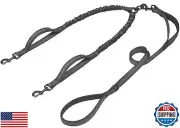 iYoShop Double Dog Leash with Three Extra Traffic Handles, 360 Swivel No Tang
