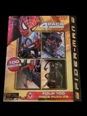 Spiderman VS Doc OCK 4 Puzzle IN ONE BOX Each 100 Pieces New 2004 MovieSpiderman
