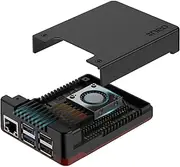 Argon NEO 5 Case for Raspberry Pi 5 (BRED) | Aluminum case with Built-in Fan