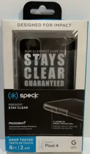 Speck - Presidio STAY CLEAR Hard Shell Case for Google Pixel 4 - Clear
